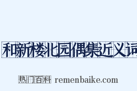 和新楼北园偶集近义词是什么意思的图片